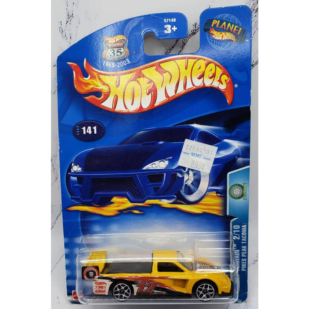 Hot Wheels 2003 Alt Terrain 2/10 Pikes Peak Tacoma Yellow With Chrome Y5 Wheels